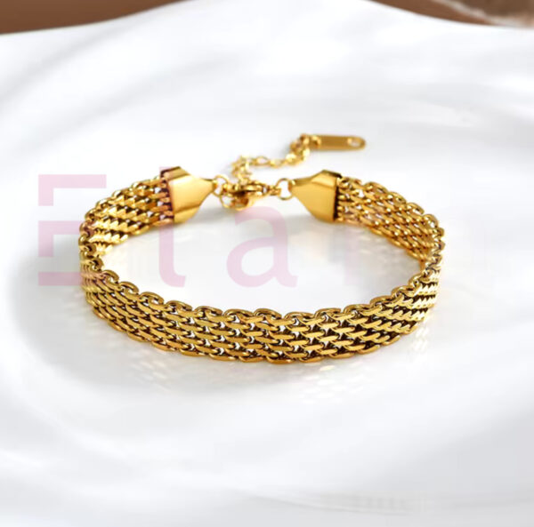 Golden Metal Texture Bracelet