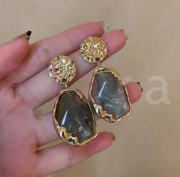 Fashion Pendant | Vintage Geometry Earrings (Grey)